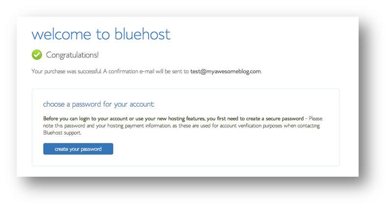 Create the Bluehost Account: