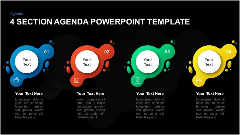 4 Step Agenda PowerPoint Template